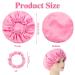 Satin Double Layer Hair Bonnet Silk Cap for Sleeping with Satin Scrunchies - Pink - Buy Online on GoSupps.com