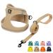 Bella & Pal dog harness Small dogs with a leash step-in dishes made of Air mesh anti-train reflective breathable breast tableware puppy dishes for small dogs cat dishes khaki m m (40-45cm breast scope) Khaki