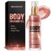 Body Shimmer Oil (4.1 Fl Oz) Body Shimmering Long-Lasting Moisturizing Body Oil for Radiant Glow Glitter Glow Oil Body & Face Makeup Rose Gold