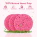 HOMEXCEL 96-Count Compressed Facial Sponges - 100% Natural Cellulose Reusable Makeup Remover Pads for Daily Cleansing & Exfoliating Ideal for Home & Travel - Pink - Buy Online on GoSupps.com