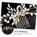 FRCOLOR 1 Pc Comb Rhinestone Tiara Macrame Decor Wedding Bridal Hair Clips Flower Bridal Headpiece Bridal Headbands Rhinestone Headband Leaf Decor Fashion Hairpin Alloy Bride Jewelry Pearl - Buy Online on GoSupps.com