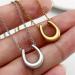 OralGos Horseshoe Necklace for Women - U Shape Wedding Jewelry | Perfect Valentine's Day Anniversary & Birthday Gift in Gold - Buy Online on GoSupps.com