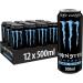 Monster Energy Drink 12x500ml (Absolute - Zero Sugar)