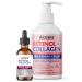 Alozera Skin Firming Retinol Collagen Body Lotion & Retinol Collagen Serum Bundle with Stem Cells Hyaluronic Acid Peptides & Ceramides for Aging Skin Wrinkles Firming Tightening & Hydrating