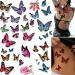 150 Various Styles Butterfly Temporary Tattoos - Waterproof 3D Body Art Stickers for Kids & Women | Birthday Decorations & Makeup Stickers - Buy Online on GoSupps.com