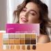  Yhsioaklo Contour Palette - 12-Shade Cream Foundation Palette | Makeup for Mature Skin Office Parties Weddings Travel and Brides - Buy Online on GoSupps.com