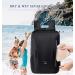 QIGARUGU 20L Waterproof Backpack with Phone Case & Waist Pouch Set - Ideal for Kayaking, Hiking, Swimming, Camping & Fishing - Black - Buy Online on GoSupps.com