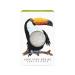 The Konjac Sponge Co Mini Pore Refiner Rainforest Toucan for All Skin Types to Cleanse and Exfoliate