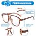FEISEDY Retro 70s Blue Light Filter Glasses for Men & Women - Non-Prescription Computer Glasses B2387 Leopard | Blue Light Blocking Eyewear - Buy Online on GoSupps.com