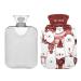 KCLDECI hot bottle with cover cute bear for Christmas 2 l hot water bottle hot water bag for foot warmer pain relief hot and cold therapy cramps