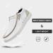 MEHOTO Men's Slip On Loafers with Arch Support Insole - Comfortable Light-Weight Men's Shoes (Size 11, White) - Buy Online on GoSupps.com