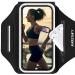 Cell phone bag jogging with headphone bag razobws bracelet cell phone arm strap tape cover for iPhone 15 14 13 12 11 Pro Max Galaxy S23 Ultra waterproof belt with adjustable 17.2 cm black-B (up to 6.8 ")