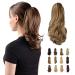 Sofeiyan 13" Ponytail Extension Long Curly Ponytail Clip in Claw Hair Extension Natural Looking Synthetic Hairpiece for Women Brown & Blonde Brown & Blonde 13"Claw Clip in