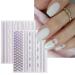 JMEOWIO Glitter Holographic Nail Art Stickers - 12 Sheets Self-Adhesive Decals for Stunning Nail Designs | Aurora Nail Supplies & Decorations - Buy Online on GoSupps.com