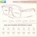 Shop Abejojo Oversize Blue Light-Blocking Reading Glasses for Women - UV Protection Anti-Glare Spring Hinge 2.0 Diopters - Buy Online on GoSupps.com