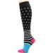 Dr. Motion Compression Socks for Men & Women - Best Graduated Athletic Fit for Walking, Hiking, Running, Nurses - 5 Pairs Women Multi #6 - Buy Online on GoSupps.com