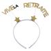 Santex headband "Vive La Retirement 20 x 19 cm gold glitter