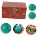 Buy Tovinanna Turquoise Hand Exercise Balls - 4 Piece Set for Stress Relief & Home Decor - Buy Online on GoSupps.com