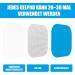 Halinuia 5 Replacement Gel Pads (20 Pieces) - 45x45mm Compatible with EM 59 Heat Digital TENS/EMS | International Shipping Available - Buy Online on GoSupps.com