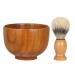 Benkeg Shaving Soap Bowl Beard Shaving Foam Bowl Shaving Soap Cup for Men with Shaving Foam Brush Wooden Shaving Bowl