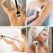 OWIIZI Black Bath Brush - Wooden Curved Long Handle Exfoliating Body Brush with Natural Bristles - 18.1 inch Handle for Back Scrubbing, Wet or Dry - Buy Online on GoSupps.com