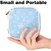 GIAPB Sanitary Napkin Storage Bag | Period Tampon Makeup Pad Pouch | Snowflake Blue Pattern Color 5403 - Buy Online on GoSupps.com