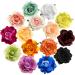 15 Pieces Rose Flower Hairpin Hair Clip Flower Pin Up Flower Brooch, Multicolor, Medium (Stylish Colors)