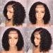 Short Curly Synthetic Lace Front Wig for Women | Heat Resistant Pre-Plucked Natural Baby Hair | 14 Black Hair - Buy Online on GoSupps.com