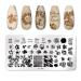 Yzdkj Halloween Nail Stamping Platten Snowflake Festival Pattern Nail Art Image Platters Stainless Steel Nail Art Platte Stencil (Color: 48953)