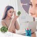 Summer Lemon Watermelon Contact Lens Case - Portable Round Storage Box with Mirror for Travel & Outdoor Use - Buy Online on GoSupps.com