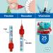 TEPE Interdental Brushes Original RED 0.5 mm - 25 Pieces | Best Solid Color Dental Care - Getaway Solids - Buy Online on GoSupps.com