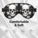 White Flowers & Skull Print Eye Covers | Soft Blackout Sleep Masks for Travel | Cute & Comfortable Eye Masks for Men & Women - Buy Online on GoSupps.com