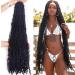 Dreadlock Extenisons Handmade Synthetic Dreadlocks Hair Extensions Extension Crochet Braiding Hair Synthetic Twist Wigs (Color : A)