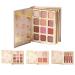 Palette de maquillage | 12 couleurs de fard paupi res pour les yeux - Style livre - Palettes de fards paupi res avec 4 fards joues et 4 velours - Pour femmes filles beaut f te quotidien