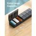 Extra Large 7 Day Pill Box Organiser Weekly Vitamin Case Box Large Capacity Compartments BPA-Free Medication Organiser Daily Pill Case to Hold Vitamins Cod Liver Oil and Medication Black 1 Pack - Buy Online on GoSupps.com