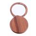 Beaupretty 1st Portable Cosmetics Mirror Handpiegel Pocket mirror Wood around cosmetics mirror Personable Personal compact mirror Pocket mirror Small glass mask rotating wood