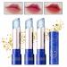 Gireatick Little Princess Color Changing Lipstick Set  3pcs Gold Leaf Moisturizer Lip Balm  Long Lasting & Waterproof Lipstick  Automatically Change Color According to Temperature and pH Value  Lip Make Up Kit for Women ...