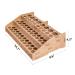 Amazon Basics Craft Paint & Brush Organizer Rack - Holds 60 Bottles & 22 Brushes - Wood Finish - 14 x 8 Inches - Light Brown - Buy Online on GoSupps.com