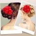 Sibba Flower Clips - Elegant Hairpins with Red Roses for Weddings Tea Parties & Special Occasions | Women's Accessories & Headwear - Buy Online on GoSupps.com