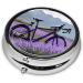 Shop Lavender Field Retro Bike Pill Box | 3-Compartment Travel Organizer for Vitamins & Medications - Buy Online on GoSupps.com