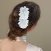 6 Pcs White Crystal Flower Hair Clips - Bridal Wedding Hair Barrettes for Women and Girls - Buy Online on GoSupps.com