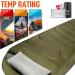 MEREZA XL Sleeping Bag with Pillow | All Season Camping & Hiking | 3-4 Seasons for Cold & Warm Weather | Army Green - Buy Online on GoSupps.com