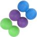 Verdant Touch Peanut Massage Ball - Silicone Yoga Training Tool for Muscle Relaxation | Fitness Equipment in Purple Green & Blue - Buy Online on GoSupps.com