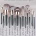 XFly 14-Piece Professional Makeup Brush Set - Easy to Use Eyeshadow Blush & Full Face Kit with Wooden Handles (Green) - Shop Internationally! - Buy Online on GoSupps.com
