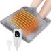 Cuplu foot warmer electrically - cozy foot warmer - automatic shutdown - washable -electrical foot warmer fast -heating pillow for foot back and full body for women (gray) 40x40