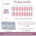 16 PCs Purple Gel Nail Polish Stickers - Full Wraps & Cured Nail Strips for Women | BSG-0314 Hellrosa Glitter - Buy Online on GoSupps.com