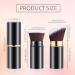 2 Piece Retractable Kabuki Brush Set for Makeup Application | Portable Angled Brushes with Cover for Foundation, Blush, Bronzer | Ideal for Travel | Suitable for Powder, Cream, and Liquid Cosmetics - Buy Online on GoSupps.com