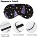 Starry Wizard Hats Sleep Mask Eye Cover for Sleeping Blindfold with Adjustable Strap Blocks Light Night Travel Nap for Men Women - Buy Online on GoSupps.com