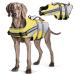 Hjyokuso life jacket dog dog chimney dog swimming aid ripstop & reflective size adjustable with strong buoyancy and rescue handle for swimming boating and canoeing medium (20.5 -25 )