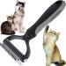LAADI Deshedding Tool & Pet Grooming Brush for Dogs Cat Black - Dog Dematting tool Groomi Tool for Dogs Cats Dog Rake for Grooming Dog Deshedding Brush Dog Grooming Comb Removes Loose Undercoat